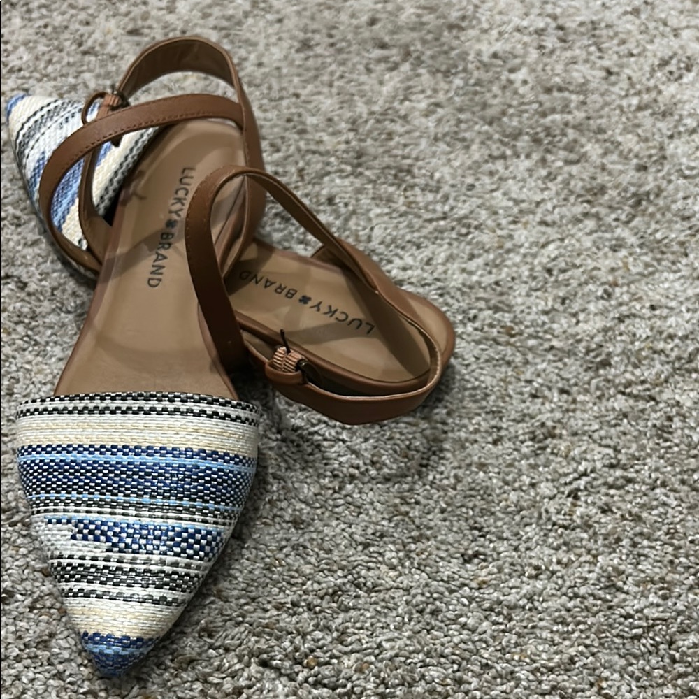 Lucky Brand Blue and Brown Loafers for Timeless Elegance